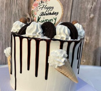 Chocolate whipped cream Cake