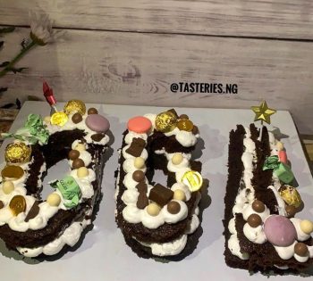 Numbered Flowered Cake- Single Layer